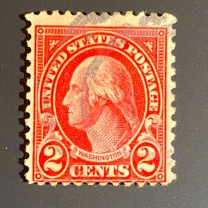 Ultra rare 2cent Red George Washington stamp.